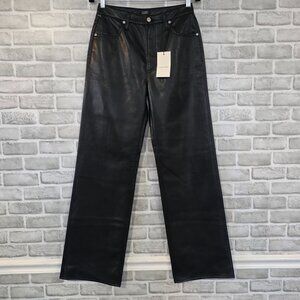 Citizens of Humanity Recycled Leather Annina Pant Black NEW $488 Quiet Luxury 27